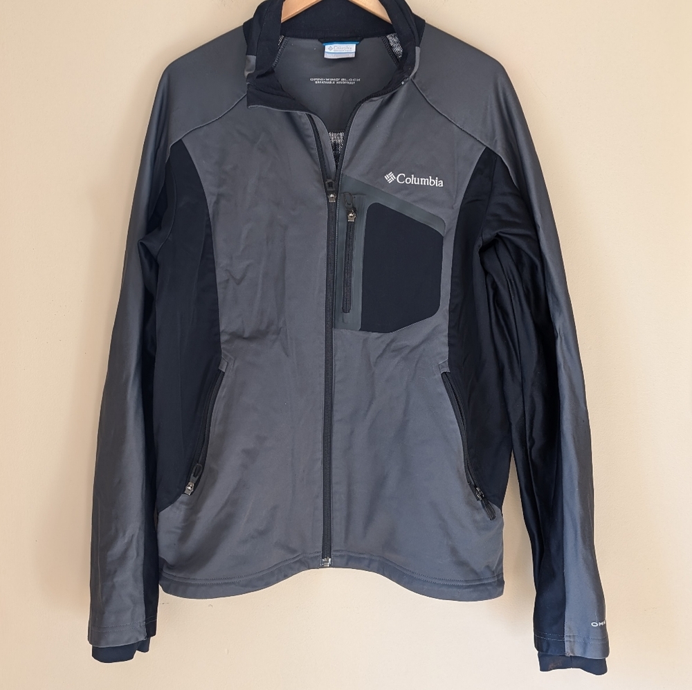 Columbia Omni-Shield Black Zip-up Soft Shell Jacket size men's medium